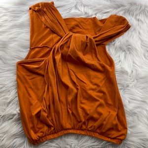 Zara knotted orange top